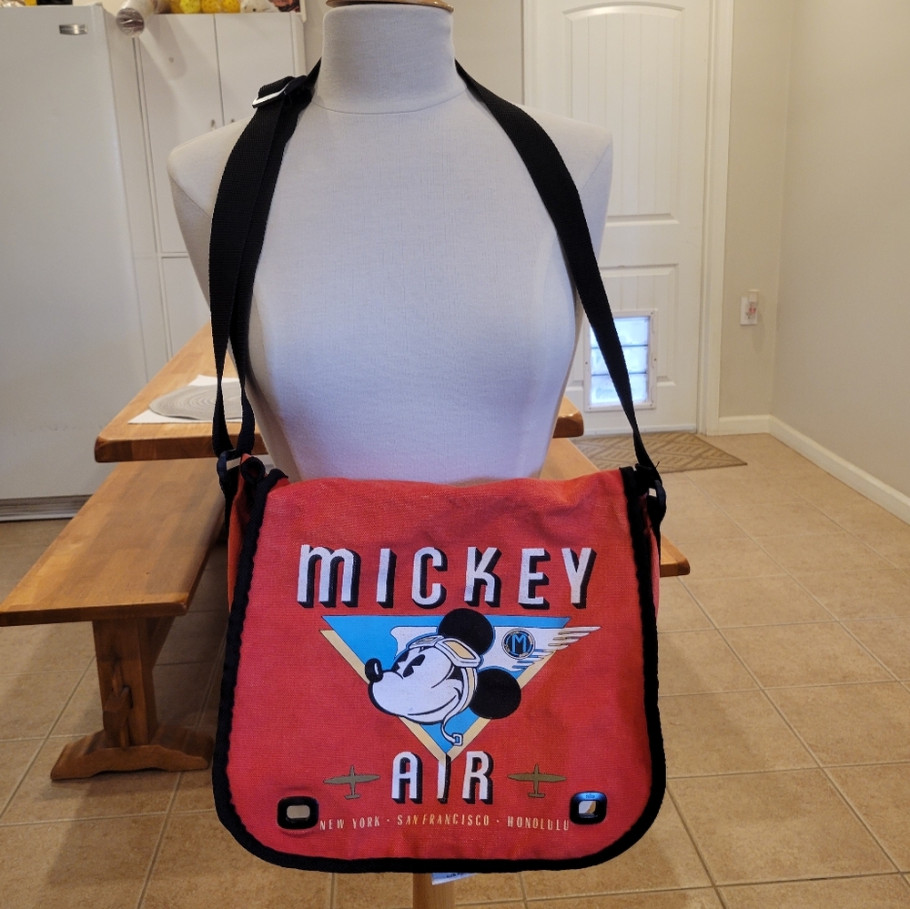 🐁EUC~MICKEY AIR RED MESSENGER BAG